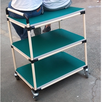 Lean pipe turnover car Workshop two-layer cart Tool car Anti-static assembly line mobile turnover frame material cart