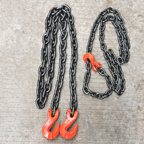 G80 claw finned grab hook binding crane chain manganese steel chain hook unloading steel bar special spreader chain