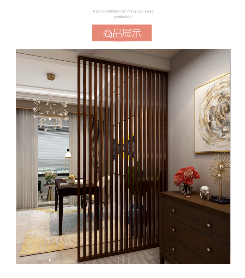 Mới phong cách Trung Quốc màn hình gỗ rắn phòng khách phòng ngủ phòng ăn phân vùng log tùy chỉnh hiện đại tối giản hiên hàng rào khách sạn - Màn hình / Cửa sổ bình phong đẹp