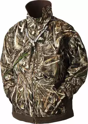 Outdoor men's windproof and rainproof warm bionic camouflage hunting jacket windproof raincoat short