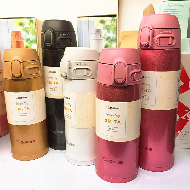 Japan's local version of Zojirushi mug SCSDSETA stainless steel straight body car male and female students screw cap flip
