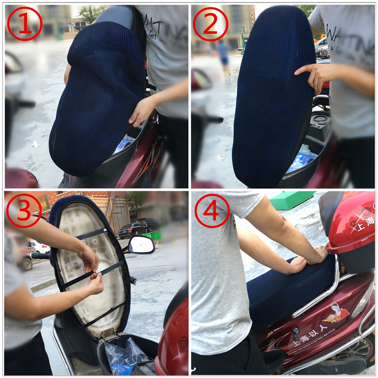 Xe máy ghế bìa 125 bàn đạp xe điện chống thấm kem chống nắng Phụ Dương Honda Haojue Suzuki Yamaha bao gồm chỗ ngồi yên xe cub 50