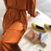 HEYGIRL anh trai màu đen gió mát váy đen nữ chic chic tay dài đầm voan dài đầu thu mới Váy dài