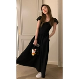 Базовое платье, летняя длинная юбка, V-образный вырез, по фигуре