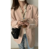 Весенний пиджак классического кроя для отдыха, оверсайз, изысканный стиль