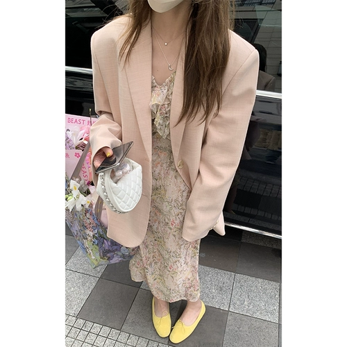 Платье, весенняя длинная юбка, по фигуре, в цветочек, французский стиль