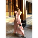 Базовое платье, летняя длинная юбка, V-образный вырез, по фигуре