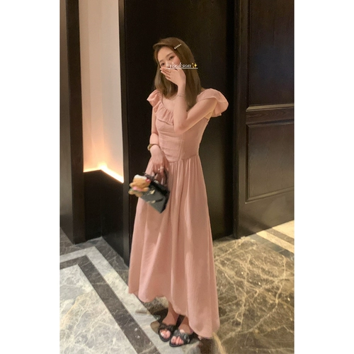 Базовое платье, летняя длинная юбка, V-образный вырез, по фигуре