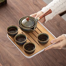 Office travel kung fu tea set tea set Tea Cup shake shake tea puncher simple anti-hot hand ceramic teapot