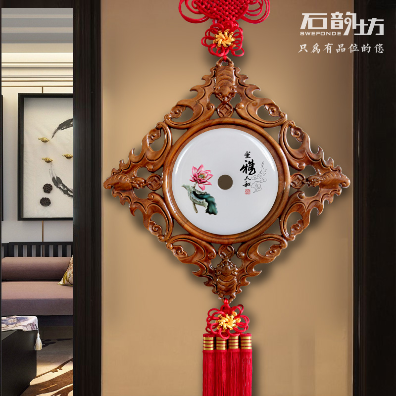 New Chinese style wall decoration pendant porch living room sofa background wall dining room pendant retro housewarming new home gift