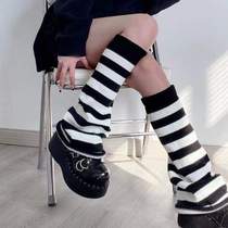 Lolita white womens jk heap calf socks knitted socks autumn and winter warm mid-calf leggings y2k