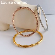 Louise Damas Bamboo Festival Silver Bracelet Woman 2023 New Tide Light Extravagant Temperament Bracelet Fashion Niche Design