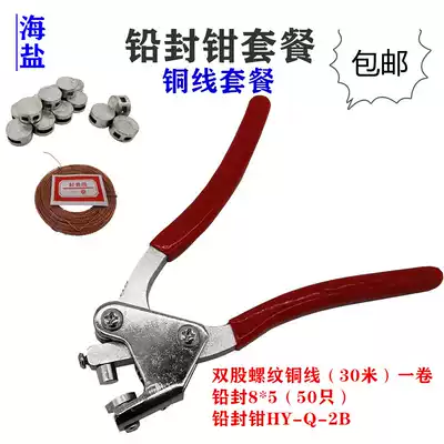 Double-strand thread lead Sealing wire disposable water meter meter valve with seal pliers copper wire iron wire cotton thread package
