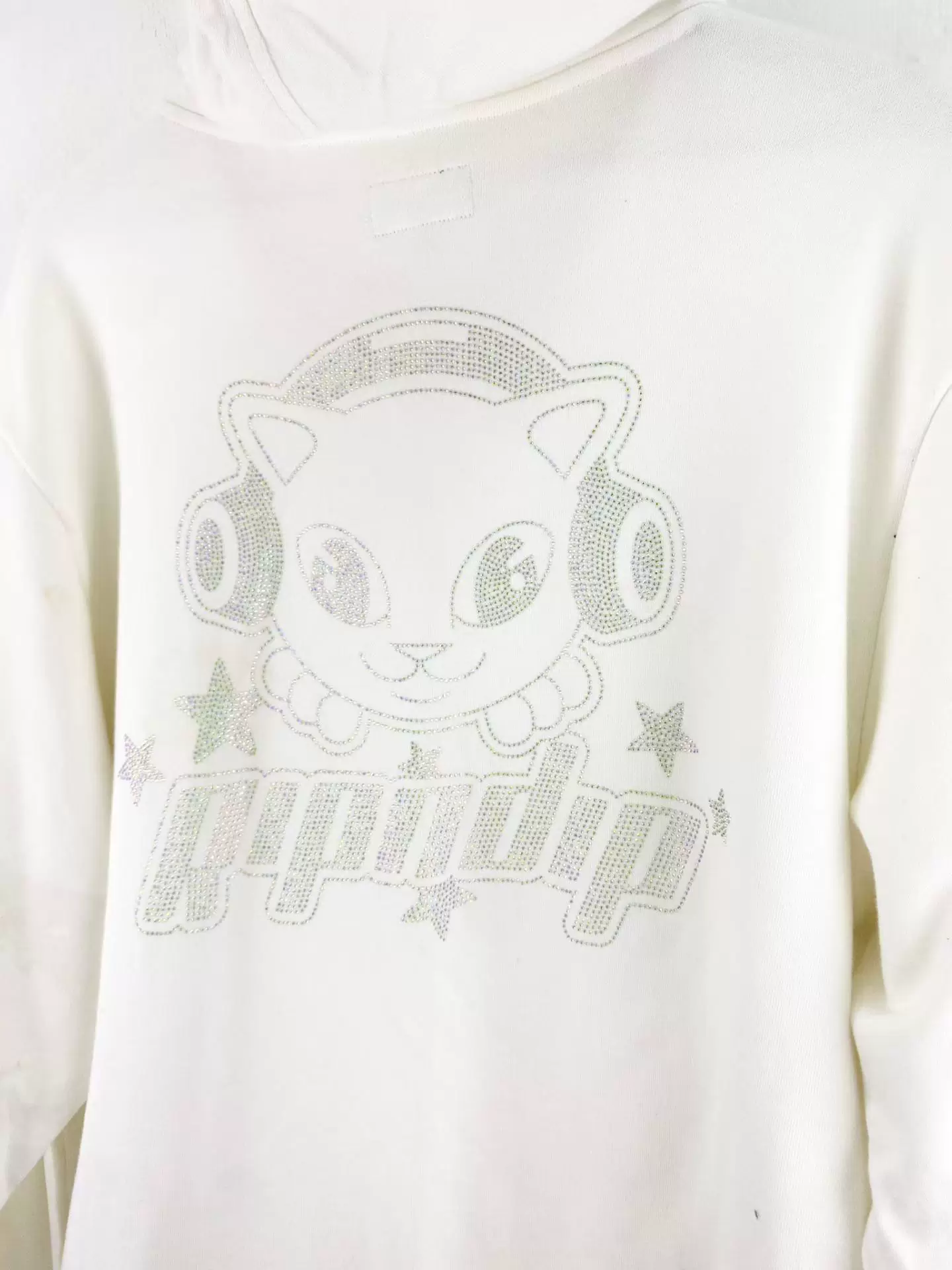 Худи-балахон с круглой горловиной уши Ripndip инопланетный флеш бриллиант белый мужской