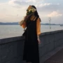 Gió lạnh váy đen nữ mùa thu 2018 phiên bản Hàn Quốc mới của chiếc váy quây đơn giản cho nữ váy hoang dã váy body dài tay
