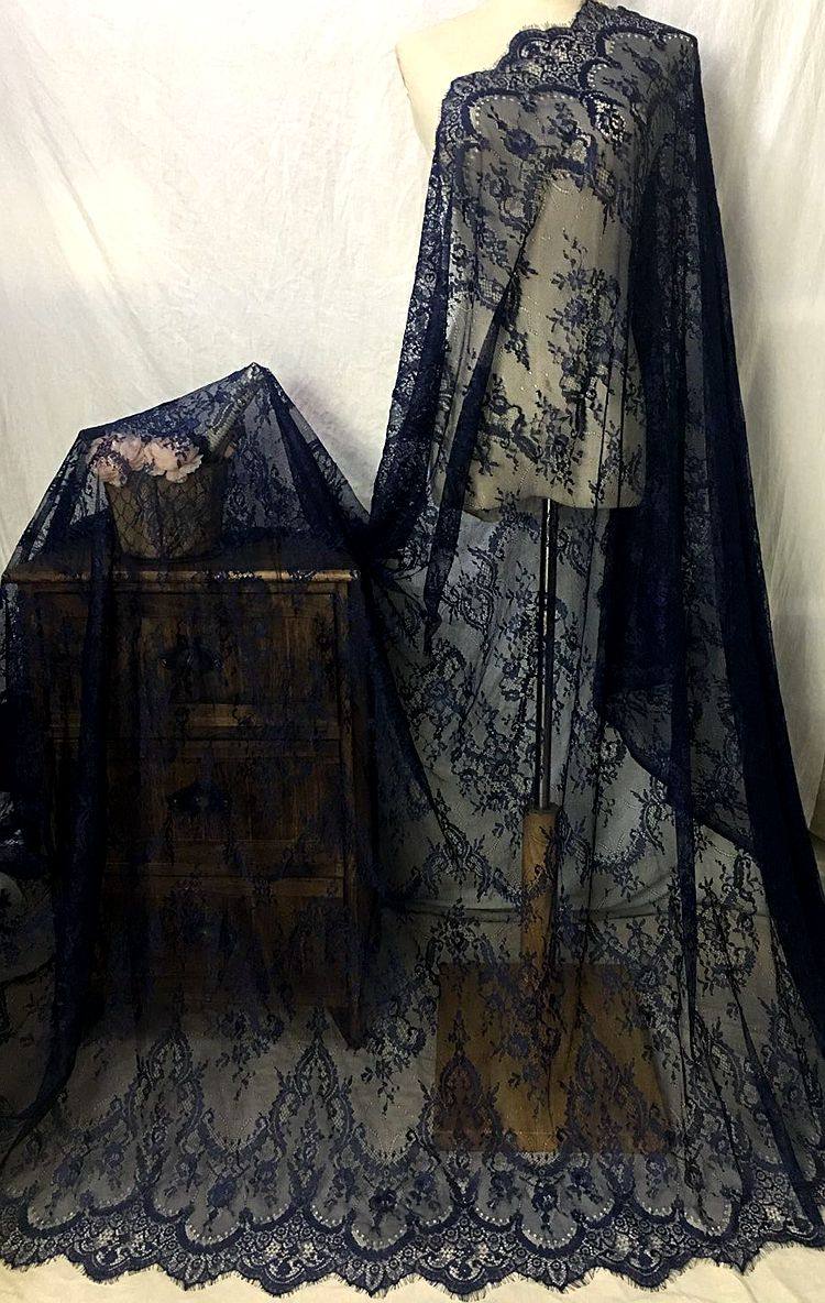 3M Französischer Wimpernspitzenstoff, DIY Exquisite Spitze, Stickerei für Kleidung, Hochzeitskleid-Accessoires – Detail 14