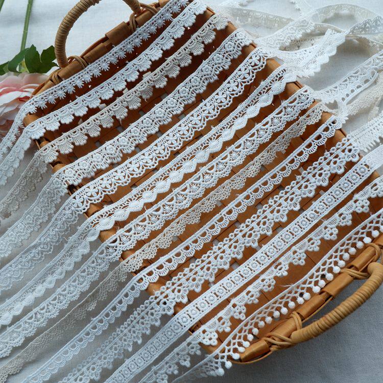 Delicate Whole Cotton Line Water Soluble Embroidery Lace Lace Accessories Handmade Diy Clothing Ornament Shoulder Strap Home Decoration Fabric