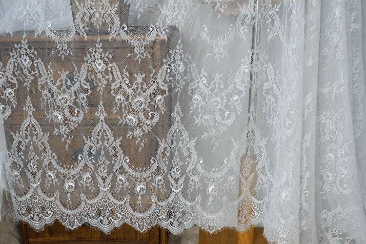 3M Französischer Wimpernspitzenstoff, DIY Exquisite Spitze, Stickerei für Kleidung, Hochzeitskleid-Accessoires – Detail 12