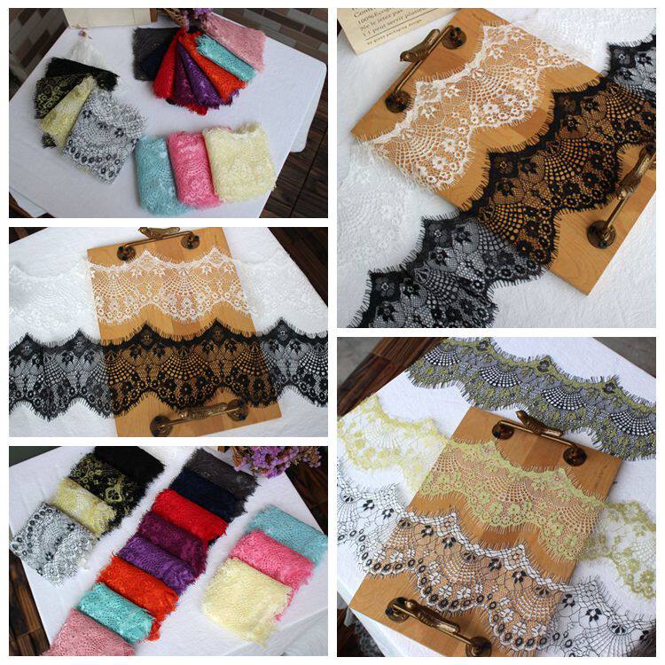 Special export explosion eyelashes lace accessories width 10CM handmade DIY clothing veil wedding decoration