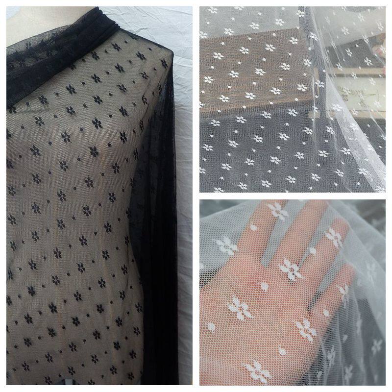 Width 150CM high quality mesh plum strength little lace manual DIY clothing curtain wedding fabric