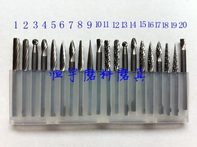 Tungsten Steel Milling Cutter Suit Tungsten Steel Polished Head Woodworking Metal Engraving Grinding Head Hard Alloy Rotary Filing Knife 3MM-Taobao