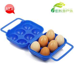 Outdoor special 6 egg box handle handle and carry egg box PP egg box quality assurance