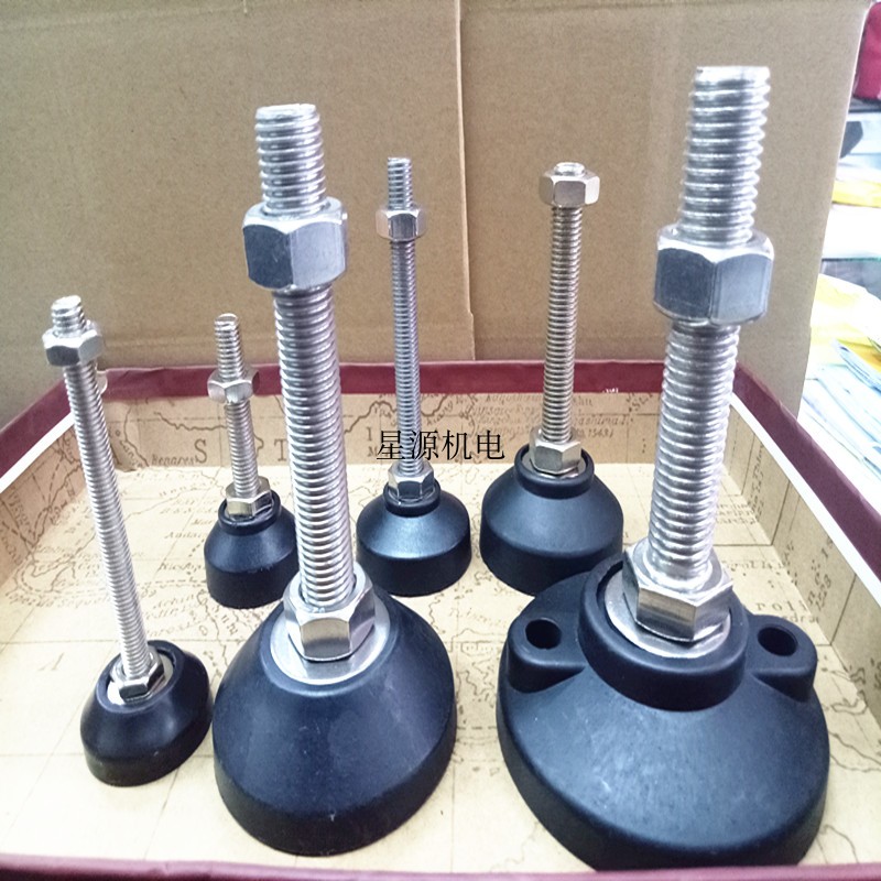 304 stainless steel nylon directional adjustment foot fixed hooded foot screw D80M10M12M14M16M20M24