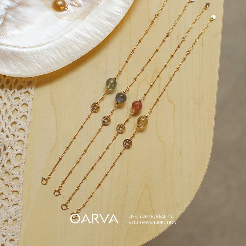 Natural green ghost full of star bracelet female summer does not decline 14k bag gold minimal temperament girl crystal string DIY