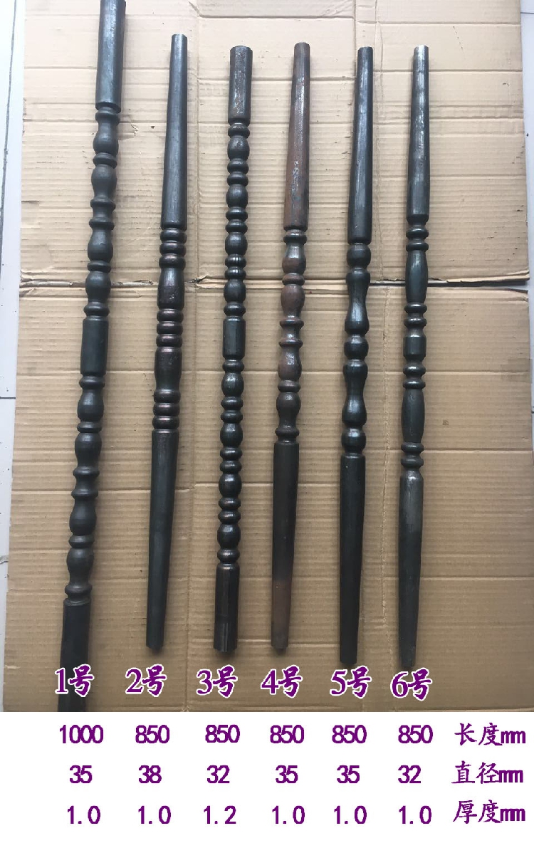 Iron accessories, stair tube, column tube, European-style imitation wood iron tube, column pattern tube, iron railing tube, a variety of options