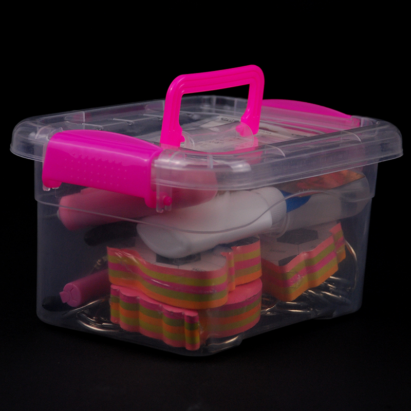 Stationery suitcase plastic sorting box plastic storage box environmental protection box food storage glove box