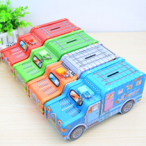 Creative large car piggy bank Cute cartoon locked childrens piggy bank Birthday holiday gifts Student prizes