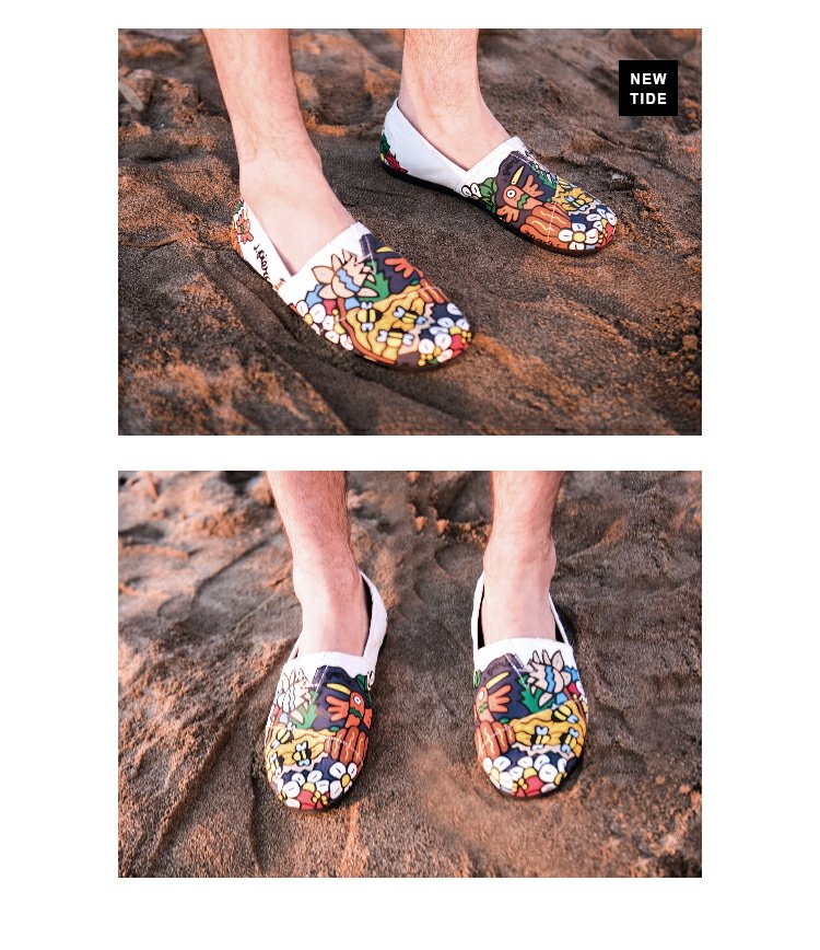Chúc mừng Mary Giày nam mùa hè Giày vải graffiti 61813M 57266M 57269M 57272M 5727 giày thể thao trắng