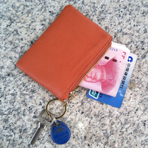 New small bag mini hand wallet coin purse womens small bag leather coin bag simple with key ring bag