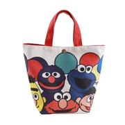 Sesame Street Bento Bag Hộp ăn trưa Nhật Bản Bag Cartoon Bag Túi xách Trường tiểu học Phong cách Nhật Bản Bento lớn - Hộp cơm điện sưởi ấm