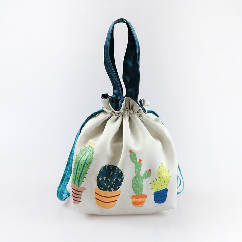 totu little gardener lunch bag double-layer beam mouth bag lunch box bag cartoon handbag