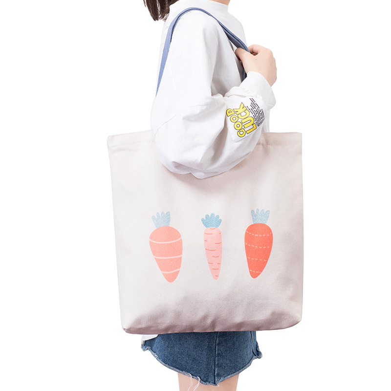 totu bag canvas bag women's shoulder cartoon bag student literary wild bag small fresh environmental protection shopping bag