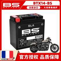 Applicable Harley 883 X48 hard Han 7501200 Français BS batterie de moto BTX14 libre de maintenance