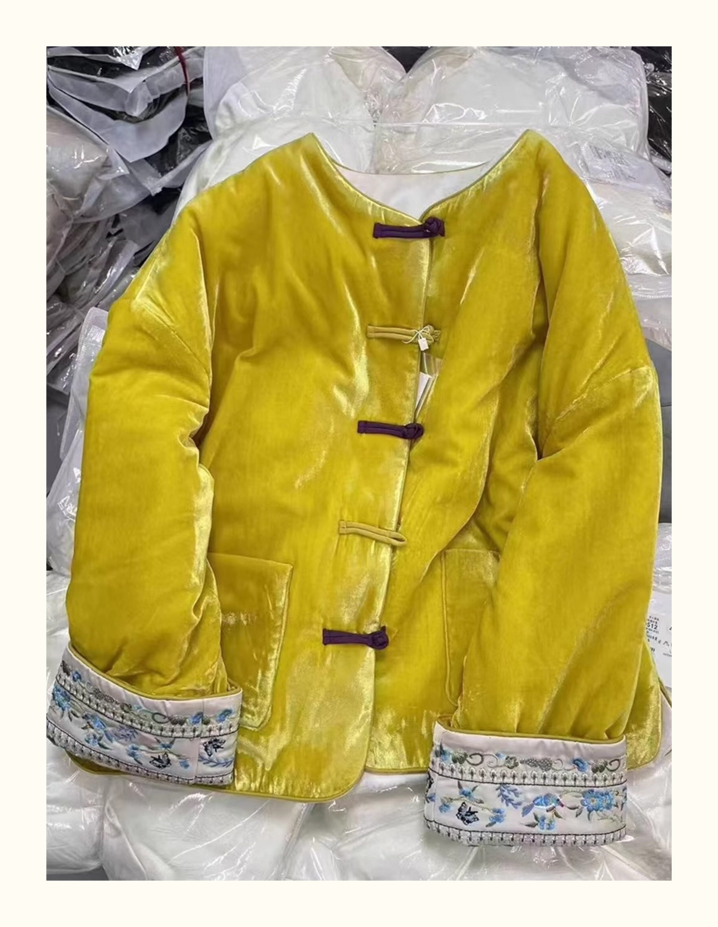 新中式輕國風盤扣加棉黃色羽絨服外套女2025年冬季新款中國風時髦|羽絨服|ETMall東森購物網
