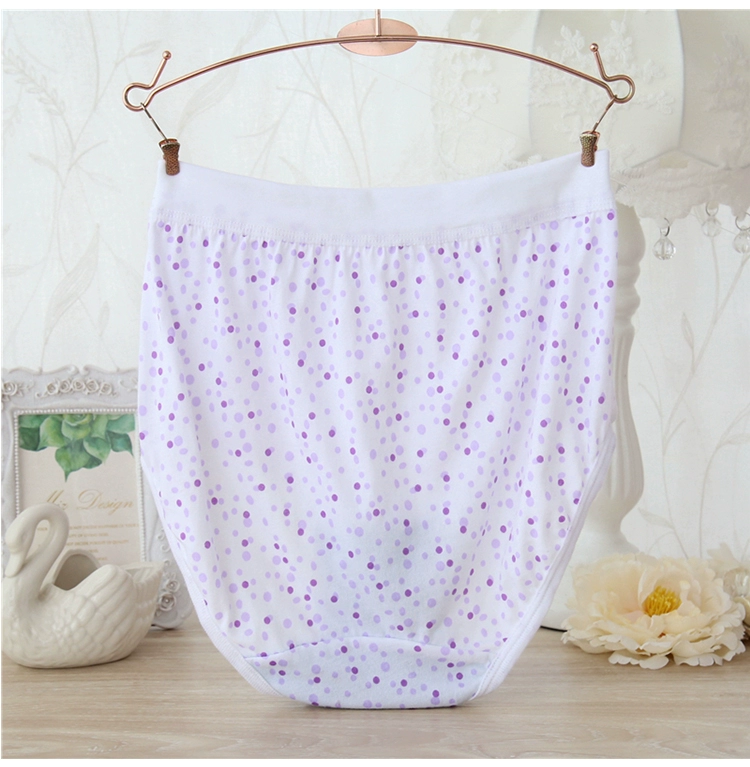 Quần lót nữ AB có chất liệu cotton kháng khuẩn thoải mái in cotton nữ trung và già cao eo mẹ tóm tắt 0182 nữ