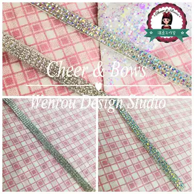 (DIY)Adhesive diamond stickers Cheerleading bow knotting decorative artifact