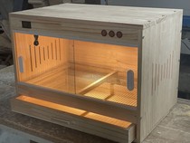 Climbing pet insulated breeding box rutin chicken breeding box pet chicken special cage solid wood glass door fermentation bed hamster cage