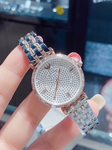 Гонконгская прямая почтовая почта Armani Star Watch Steel Band Armani Full Diamond Watch Ar11293