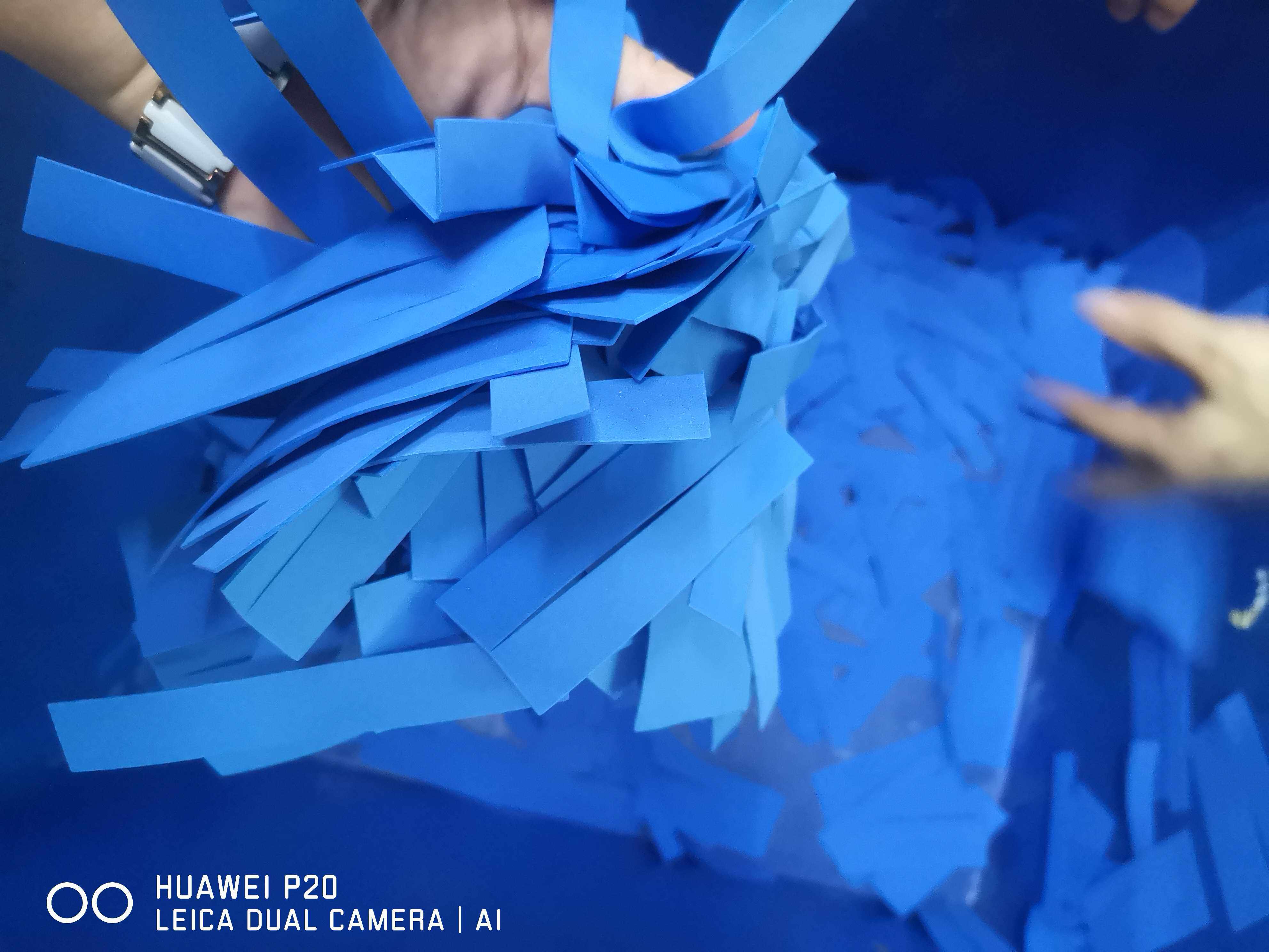 Customize blue foam cushion cushion with dark blue EVA board