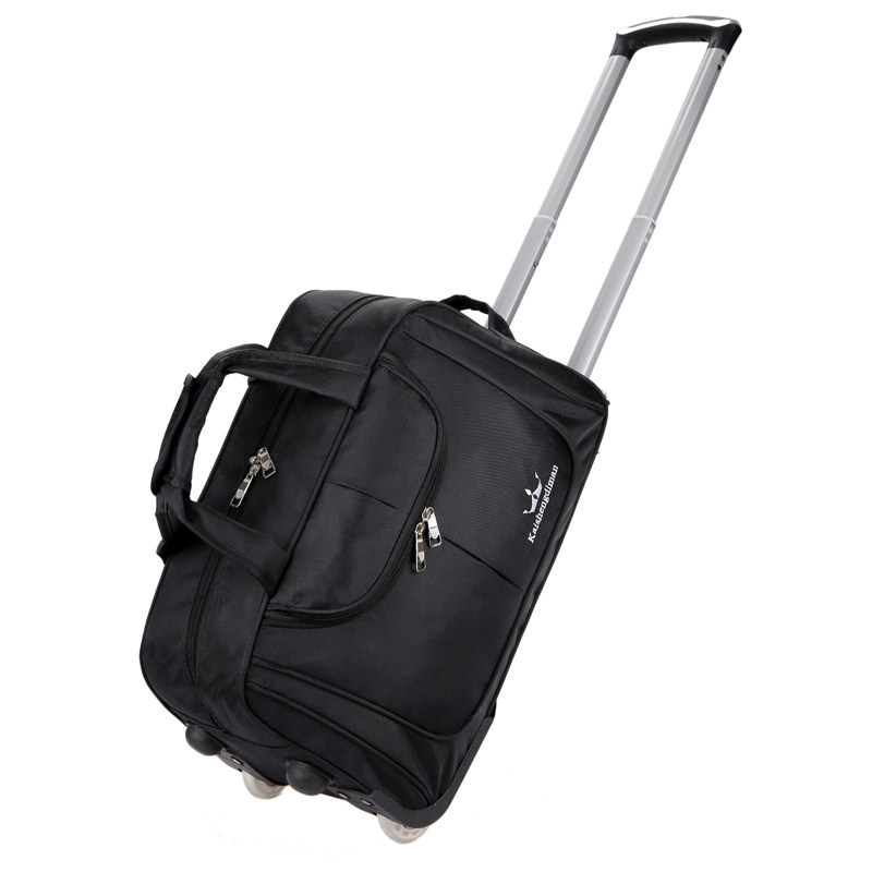 New pull rod package package handbag tug bag short-distance pure boarding can fold men and women