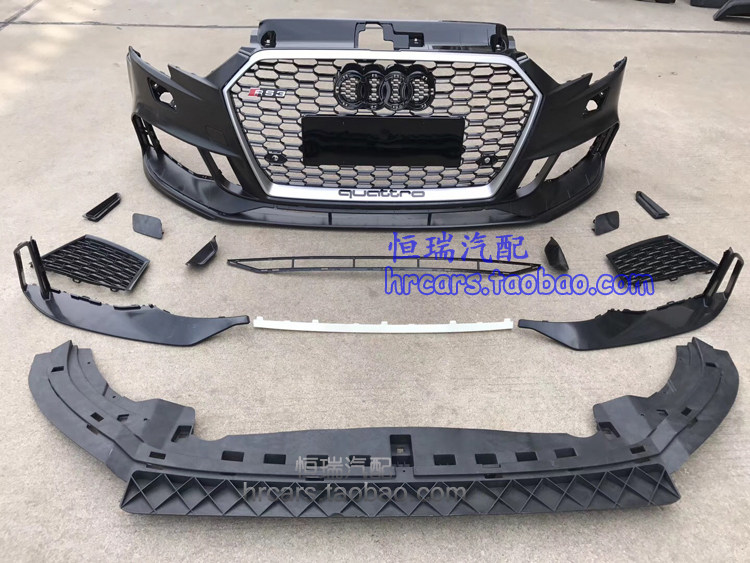17-18 Audi RS3 Front Bar surrounded by the new A3 modified RS3 before surrounding the Audi A3 modified enclosure