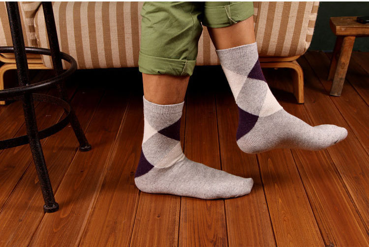 Tất nam thỏ vớ dày ống vớ mùa đông cashmere ấm dài ống nam vớ vớ nam tất cao cổ nam