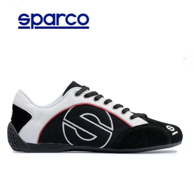 Leather SPARCO racing shoes for men and women driving and practicing car karting four seasons casual sports single shoes tide