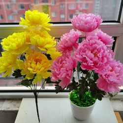 Simulated Large Peony Flower Fake Potted Plant Indoor Decoration Plastic Artificial Flower Bonsai Living Room Decoration Floor-Standing Fake Bouquet
