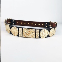 Belt Chinese style Cloud Dragon Pingle song Tang Dynasty Hanfu leather belt Ming made suan ni concavo-convex couple perimeter beam arm