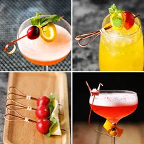 Cute fruit sign home sushi fork art nightclub paper umbrella bamboo stick bend hotel Japan Korean 10